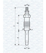 MAGNETI MARELLI - 061830166304 - UX7A Свеча накалив.ALFA 164/33/75/90//ROVER 800 84